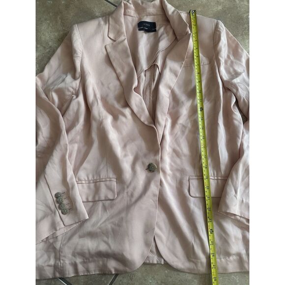 JCrew 12 Alfie Lyocell Twill Oversized Jacket Light Pink - Picture 7 of 10